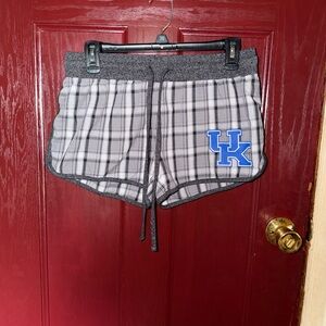 University of Kentucky Plaid Grey Athletic Shorts - UK Logo